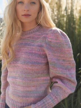 LoveShackFancy Aquarius Pullover Sweater | Pink Cloud | Size Small
